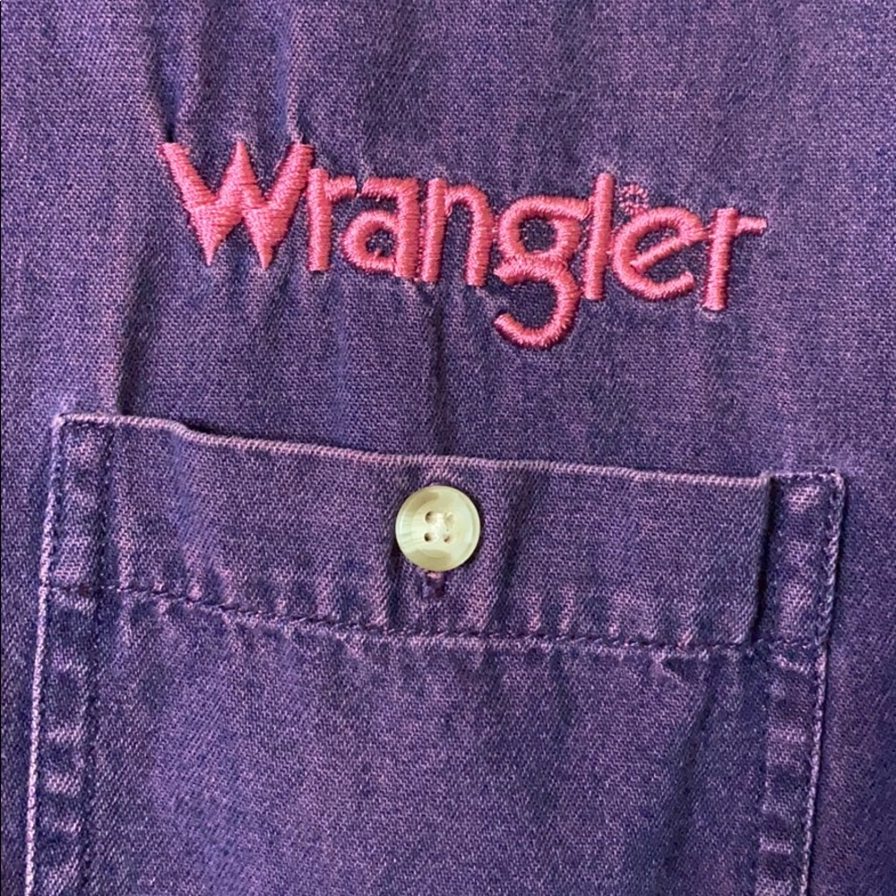 Wrangler pink wash button up